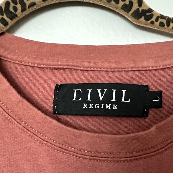 ENWL Women's Short Sleeve Distressed Tee - Rust - Picture 2 of 3